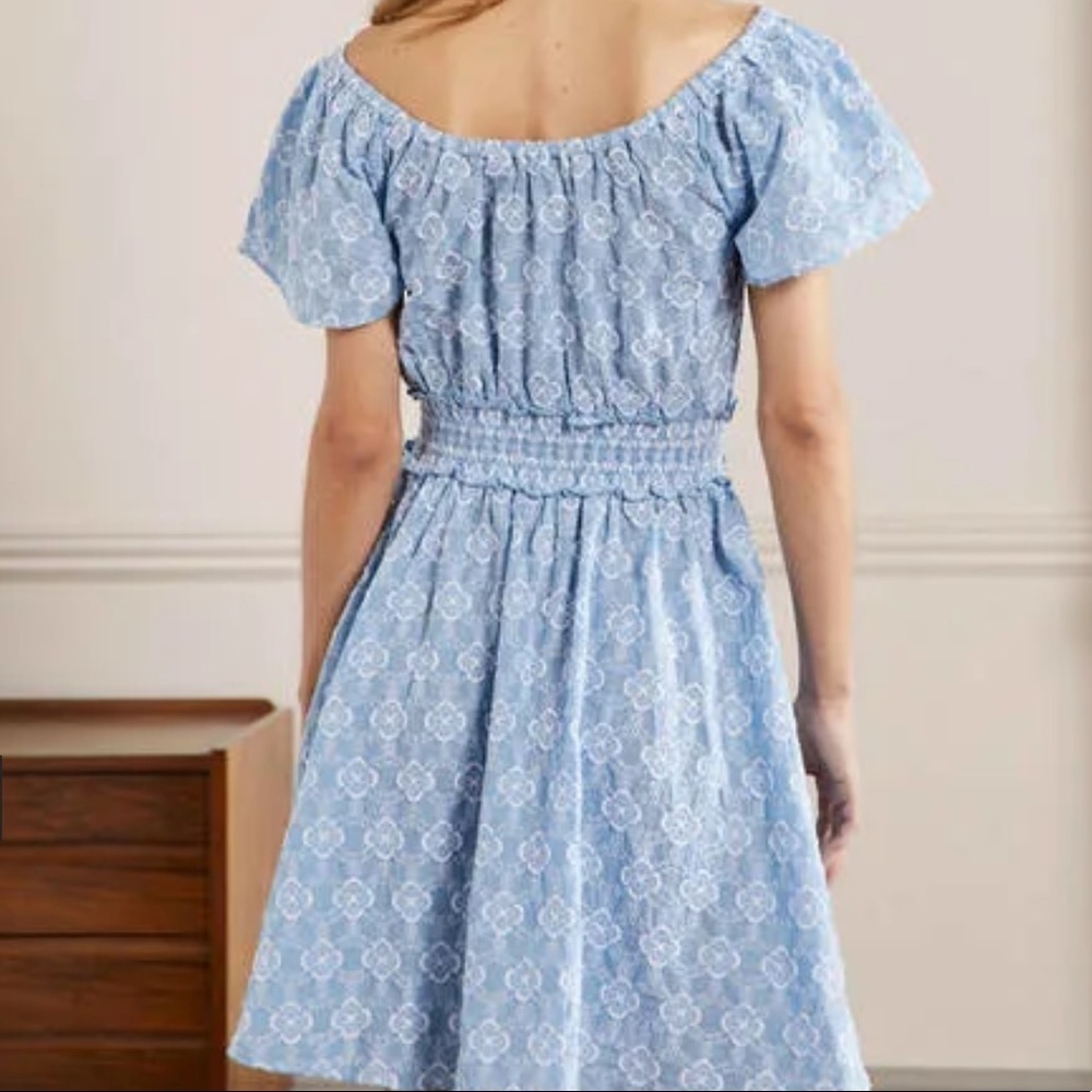 New Scoop Neck Embroidered‎ Dress